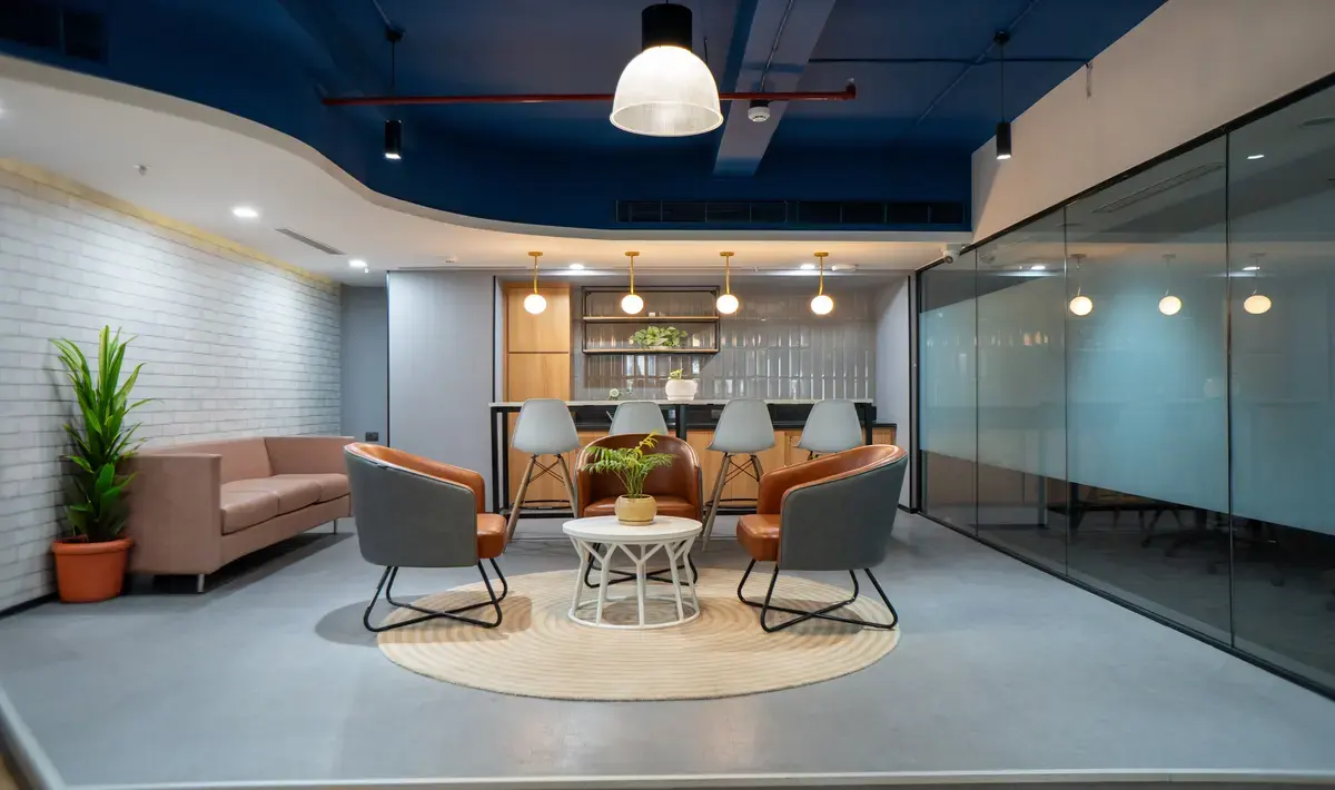 Modern office interior design trends in Bangalore for collaborative workspaces